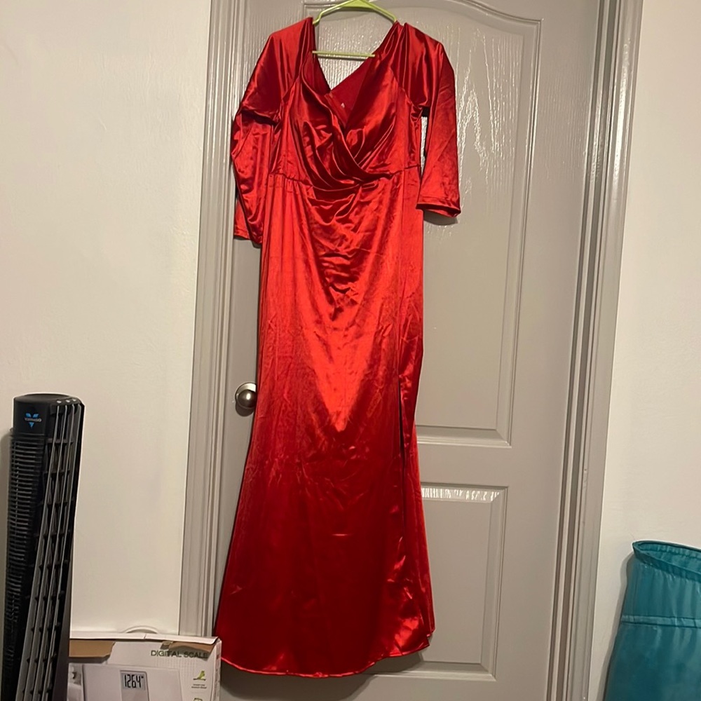 Red silk formal dress 3XL